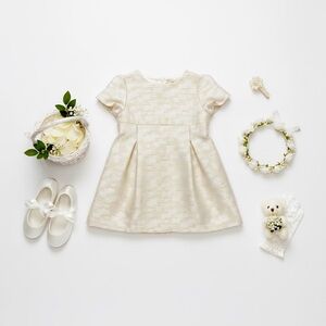 Tartine et Chocolat Ivory Textured Dress — Size 4